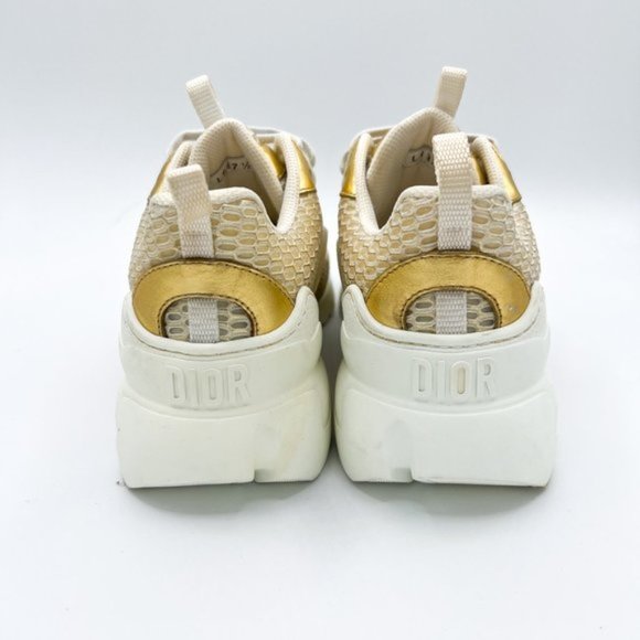 Christian Dior Mesh D-Connect Sneakers 37.5 Gold - Picture 6 of 11